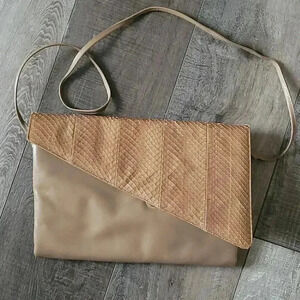 Vintage Coret Snakeskin Purse in Taupe